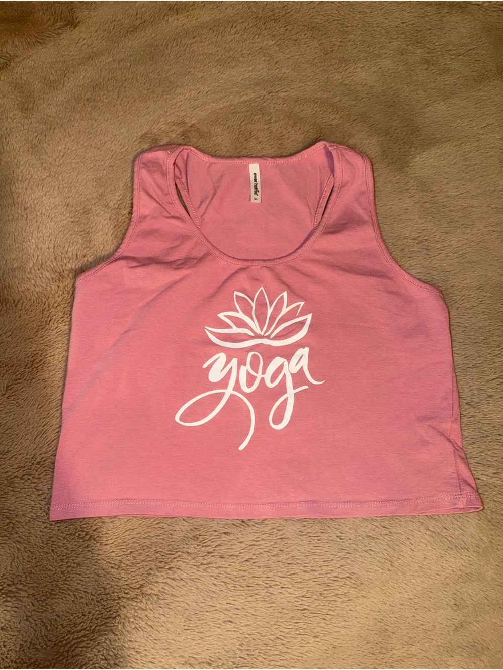 Women's Pink Yoga Tank - Cropped Athletic Tank Top
